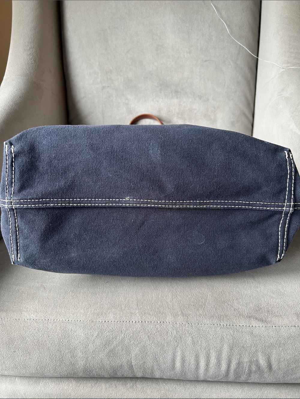 Madewell Canvas Transport Tote Ombre Dip Dye Blue Ivory - Picture 8 of 8